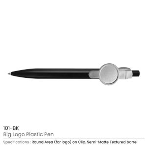 Big Logo Plastic Pens - Image 7