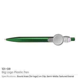 Big Logo Plastic Pens - Image 5