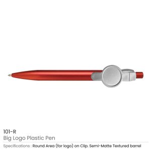 Big Logo Plastic Pens - Image 4