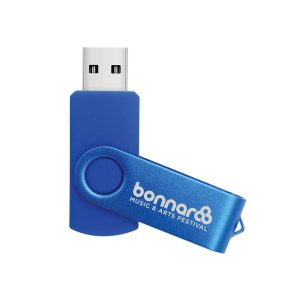 Matt Blue Swivel USB Flash Drives - Image 2