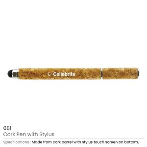 Cork Pens with Stylus - Image 5