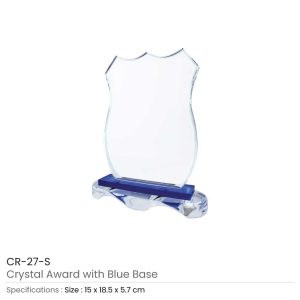 Crystal Awards with Blue Base and Box - Image 7