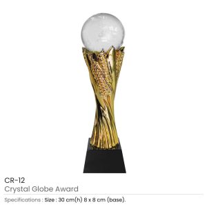 Crystal Globe Trophy - Image 4