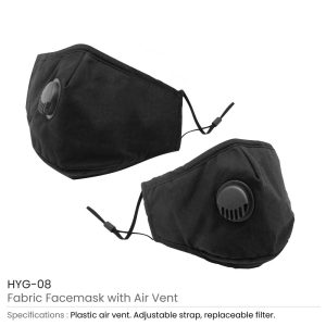 Fabric Face Mask with Air Vent - Image 3