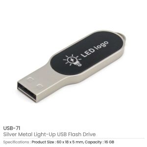 Oval Shaped Light-Up Logo USB - Image 3