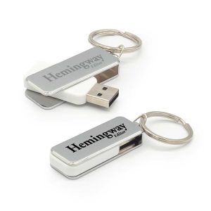 Metal Swivel USB with Key Holder - Image 2