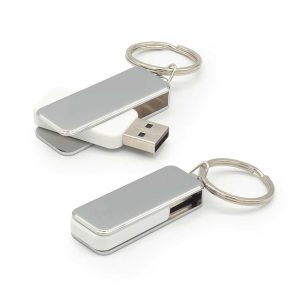 Metal Swivel USB with Key Holder - Image 1