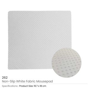 Non Slip White Fabric Mouse Pads - Image 4