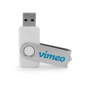 Silver Swivel USB Flash Drives - Image 2