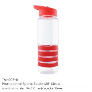 Water Bottle with Straw - Image 8