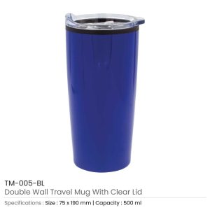 Double-Wall Travel Mugs with Clear Lid - Image 7