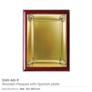 Wooden Plaques with Spanish Plate - Image 4