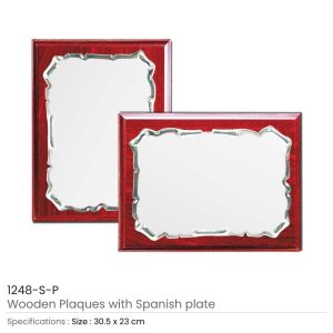 Wooden Plaques with Spanish Plate - Image 3