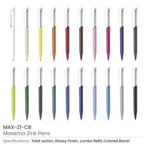 Maxema Zink Pens Colored Barrel - Image 3