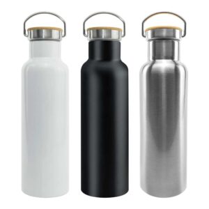 Stainless Steel Bamboo Flask - Image 1