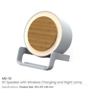 BT Speakers with Wireless Charging and Lamp - Image 3