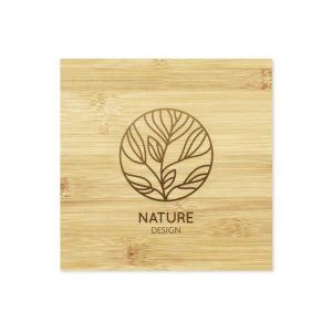 Bamboo Tea Coasters with Case - Image 2