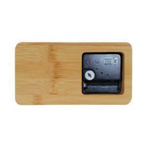 Rectangular Bamboo Desk Clock - Image 4