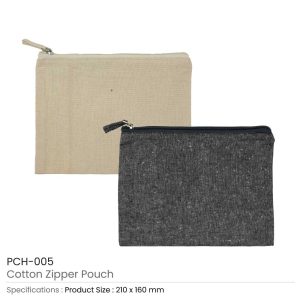 Multi-purpose Cotton Zipper Pouch - Image 3