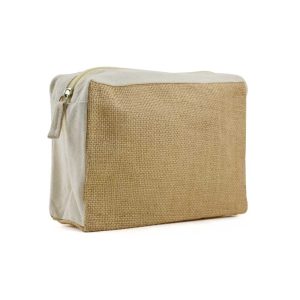 Jute with Cotton Zipper Pouch - Image 1