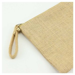 Natural Jute Zipper Pouch - Image 5