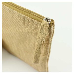 Natural Jute Zipper Pouch - Image 7