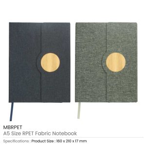 A5 size RPET Fabric Notebooks - Image 3