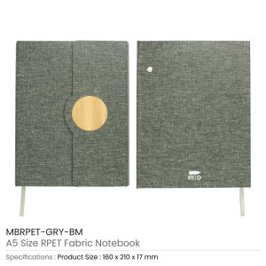 A5 size RPET Fabric Notebooks - Image 5