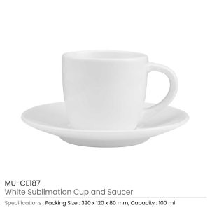 Sublimation Cup and Saucer - Image 3