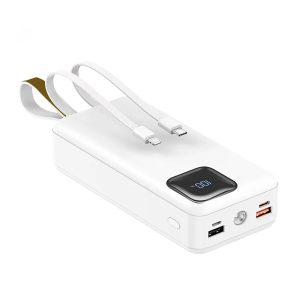 Fast Charging Powerbank 30,000 mAh with Flashlight & Leather Strap - Image 1