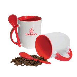 Ceramic Mugs with Spoon - Image 12