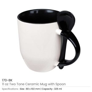 Ceramic Mugs with Spoon - Image 7