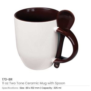 Ceramic Mugs with Spoon - Image 6