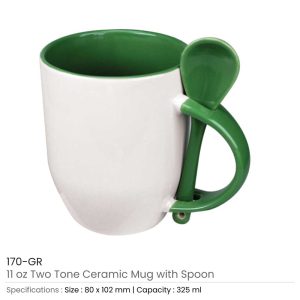 Ceramic Mugs with Spoon - Image 5