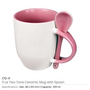 Ceramic Mugs with Spoon - Image 10