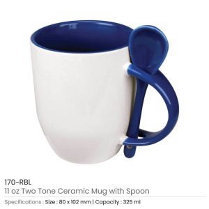 Ceramic Mugs with Spoon - Image 4