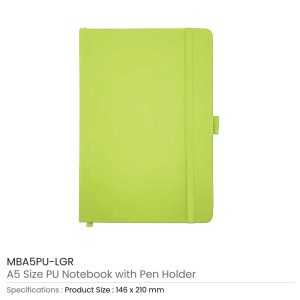 PU Notebook with Pen Holder - Image 14