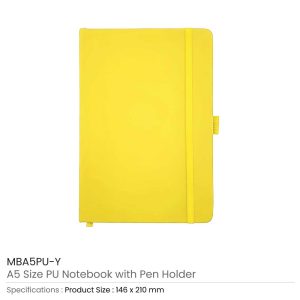 PU Notebook with Pen Holder - Image 8