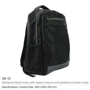 Backpacks in Black 1680D Polyester Material - Image 3