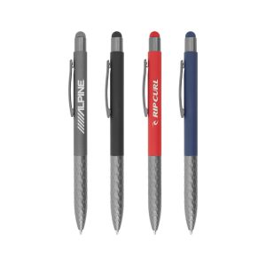 Stylus Metal Pens with Textured Grip - Image 2