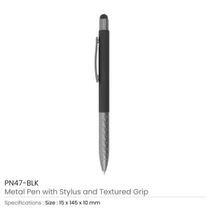 Stylus Metal Pens with Textured Grip - Image 5