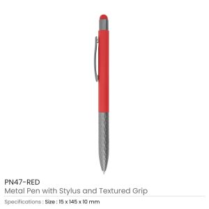 Stylus Metal Pens with Textured Grip - Image 6