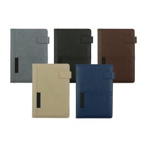 Dorniel A5 PU Notebooks with Front Pocket & Magnetic Flap - Image 1