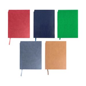 Soft PU Leather A5 Notebooks with Ribbon Bookmark - Image 1