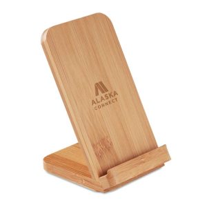 Eco-Friendly Bamboo 10W Wireless Charger Stand - Image 2