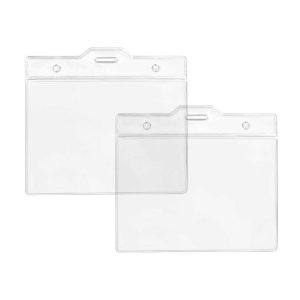 Clear Plastic ID Card Holder - Image 1