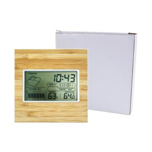 Multi-Function Bamboo Digital Clock with Weather Forecast, Calendar, Alarm, Temperature - Image 6