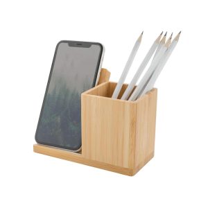 Bamboo Pen Holder with 10W Wireless Charger - Image 4