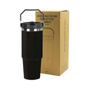 Tumbler with Handle and Straw SS Double Wall 900ml - Image 8