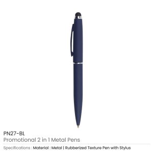 Stylus Metal Pens Rubberized & Twist-action - Image 6